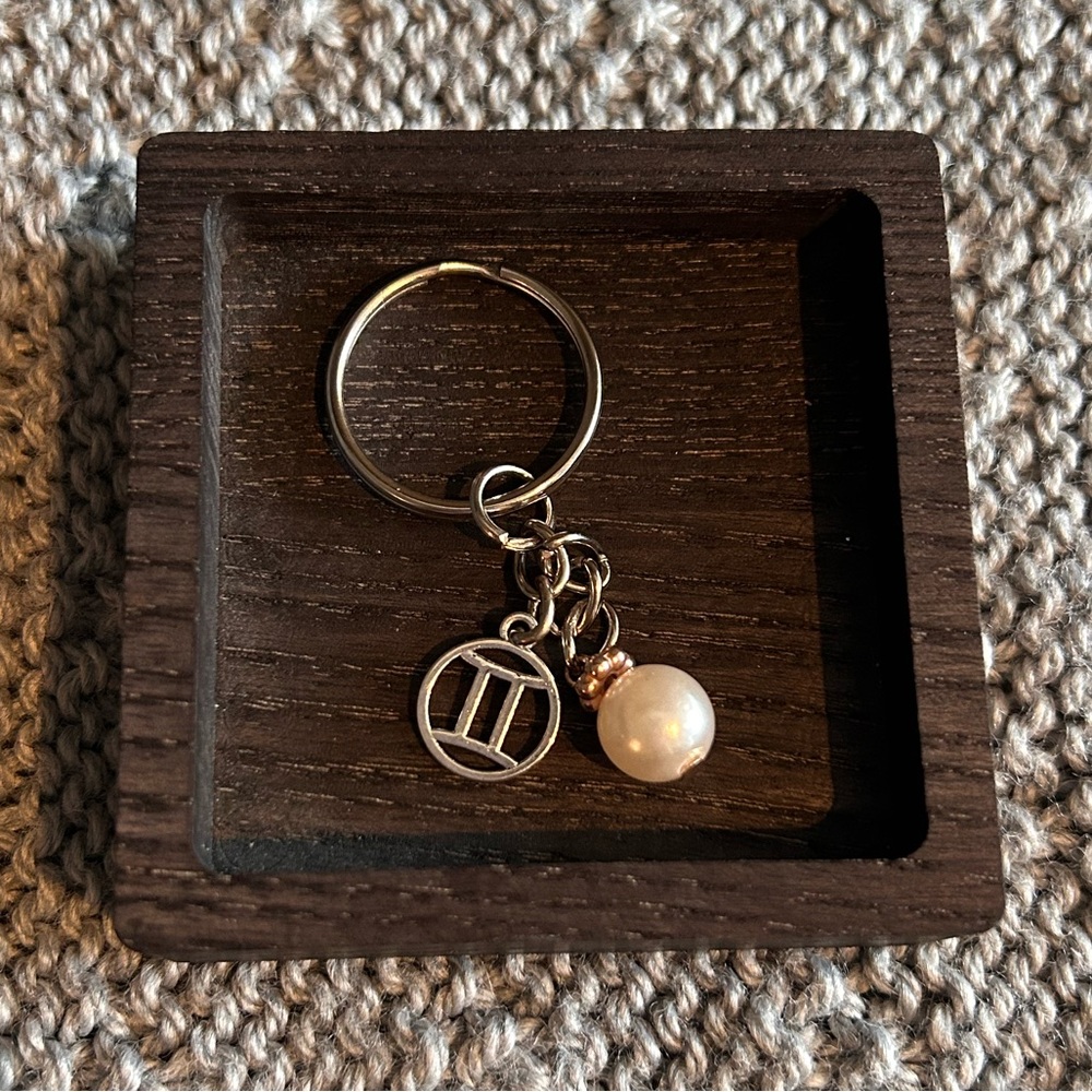 Handcrafted Gemini Keychain